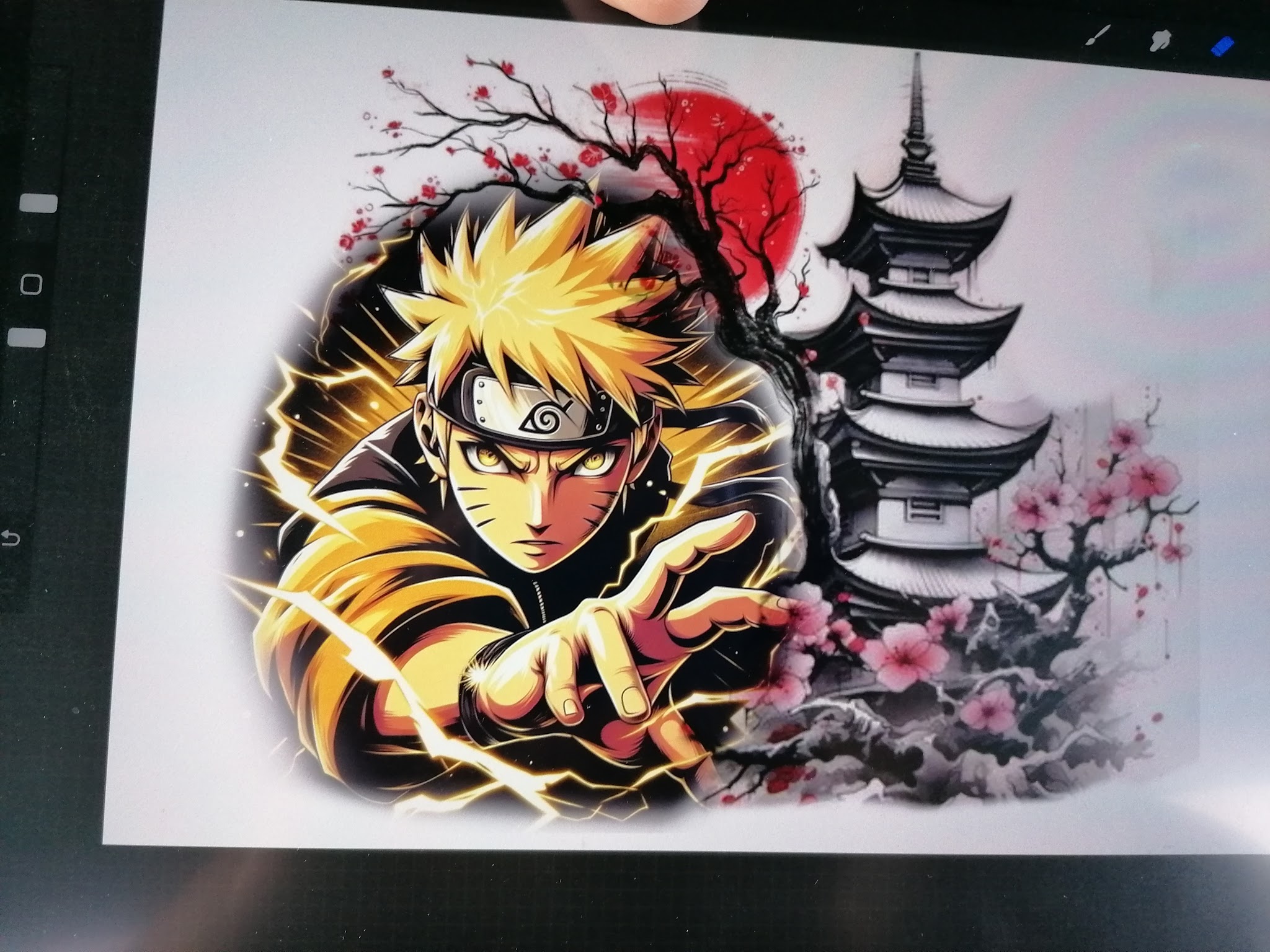 Individuelles Anime-Design, digital entworfen